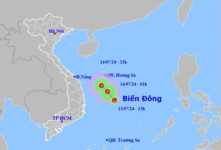 Biển Đông hình thành vùng áp thấp, thời tiết đất liền rất xấu - Ảnh 1.