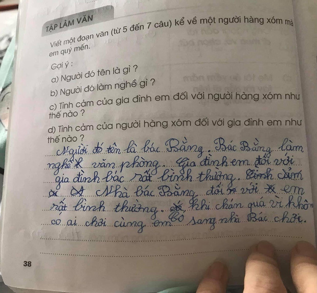 Cười đau ruột với bài văn tả bác hàng xóm của học sinh tiểu học: Đọc câu cuối chắc bác &quot;cấm cửa&quot; con suốt đời! - Ảnh 1.