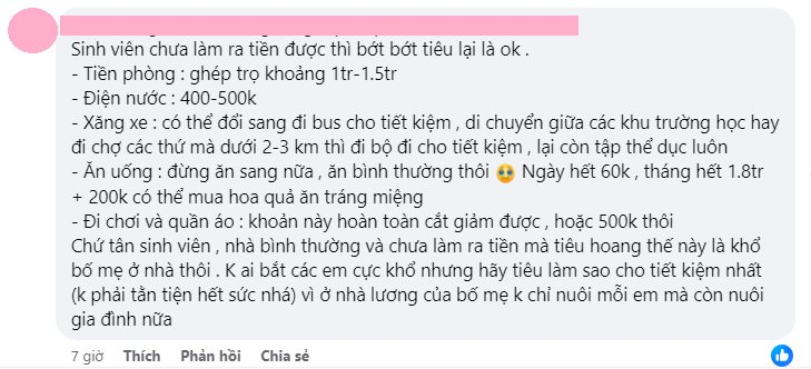 Tranh cãi kịch liệt: Sinh viên lên thành phố học cần hơn 13,5 triệu đồng/tháng cho chi phí sinh hoạt, dân mạng nhận xét tiêu hoang thế này thì bố mẹ ở quê bán đất cũng không nuôi nổi - Ảnh 4.