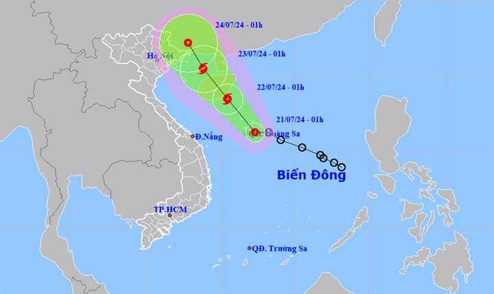 Áp thấp nhiệt đới trên vùng biển quần đảo Hoàng Sa, cả nước mưa lớn - Ảnh 2.