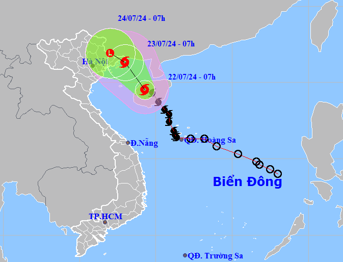 Bão số 2 bất ngờ mạnh trở lại, hướng về Quảng Ninh - Hải Phòng - Ảnh 1.