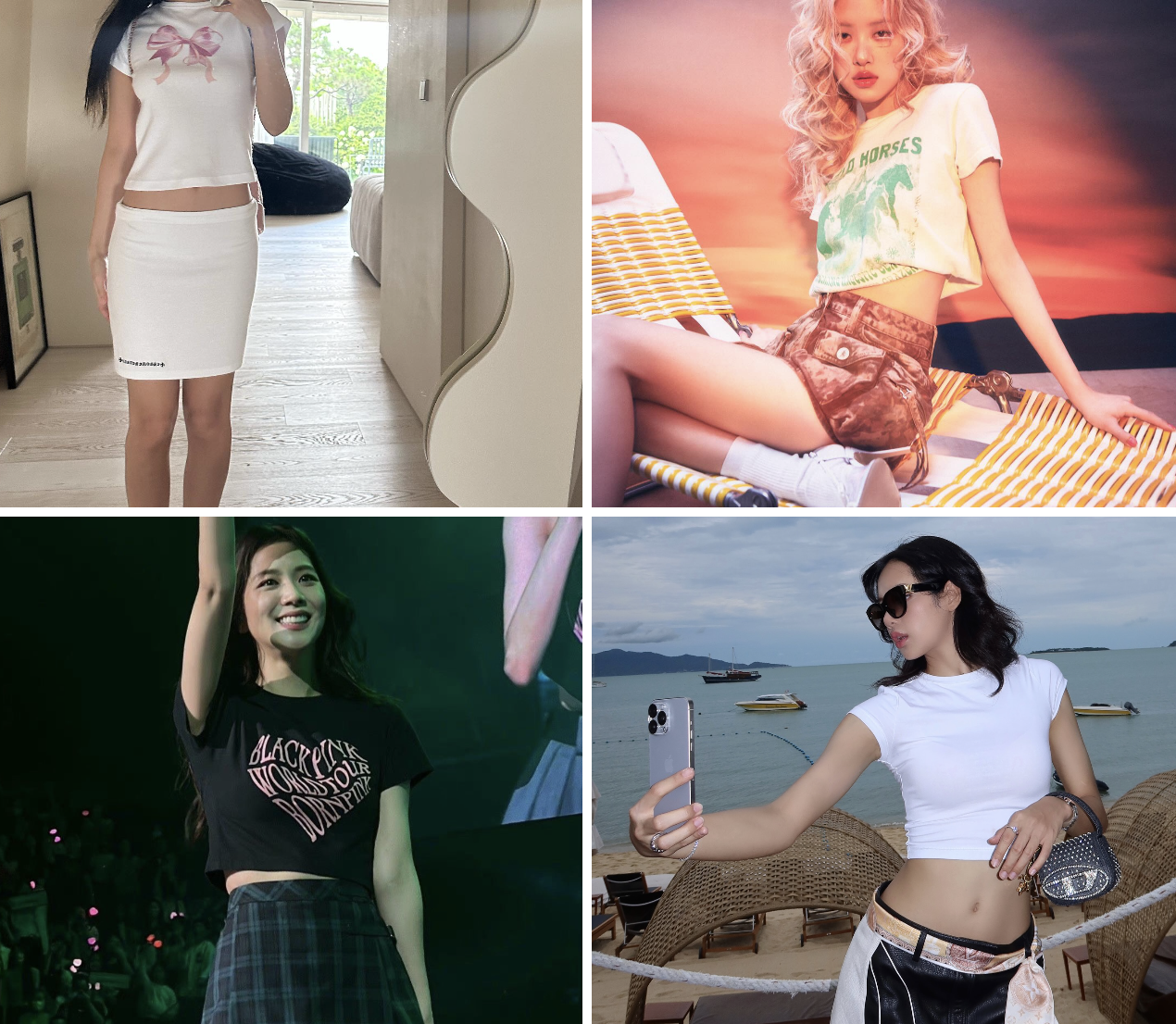 5 cách mix áo baby tee của BLACKPINK: Dễ học theo, hợp diện đi khắp nơi - Ảnh 4.