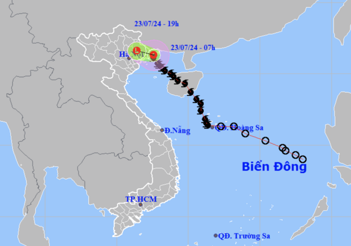 Bão số 2 suy yếu thành áp thấp nhiệt đới, Quảng Ninh - Hải Phòng mưa lớn - Ảnh 1.