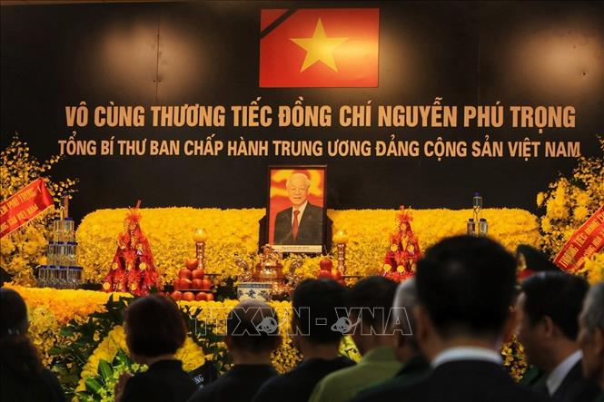 Quốc tang Tổng Bí thư Nguyễn Phú Trọng: Lễ viếng tại xã Đông Hội, huyện Đông Anh - Ảnh 1.