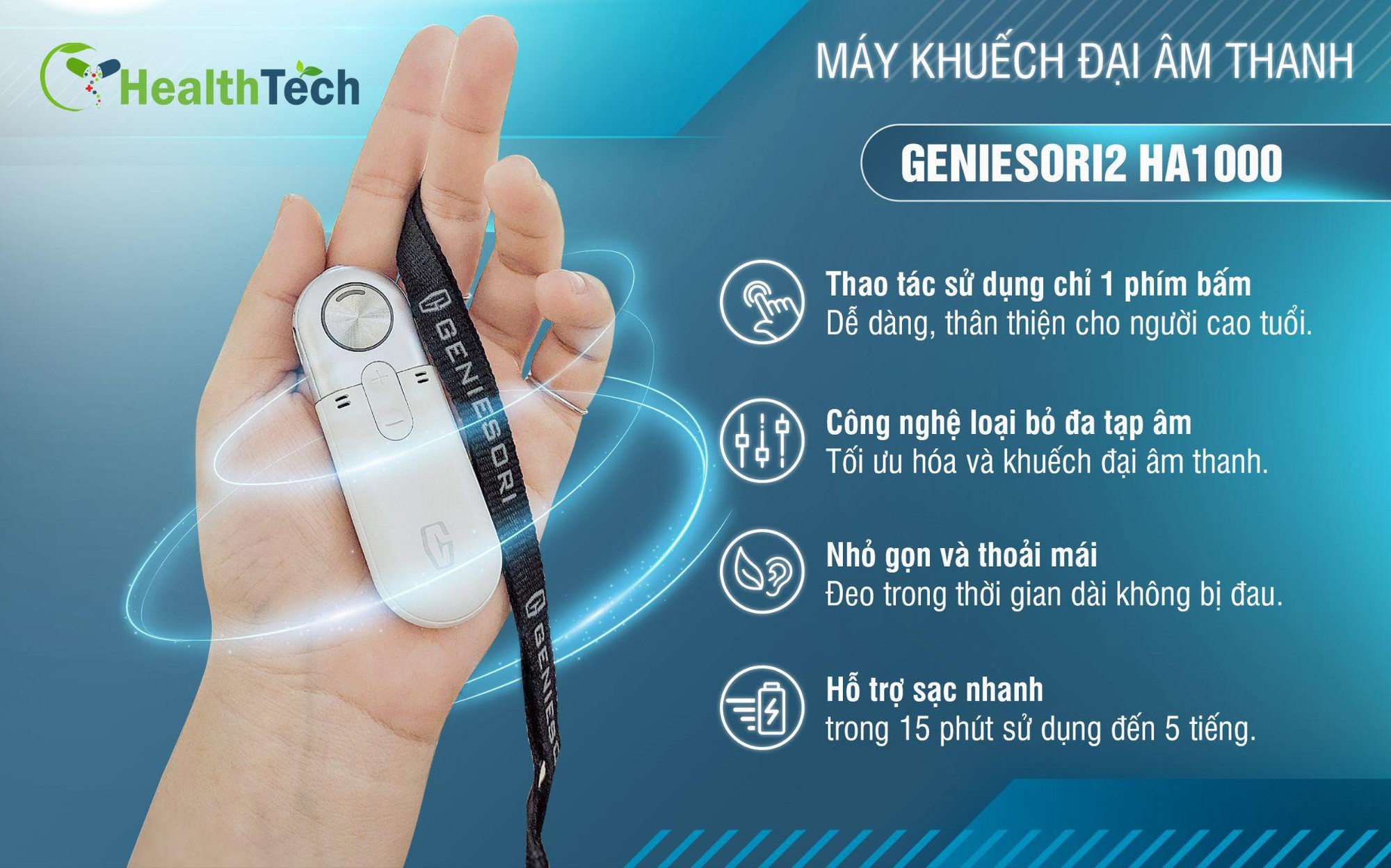 GENIESORI2 HA1000 giải pháp cho người cao tuổi suy giảm thính lực, nghe kém- Ảnh 1. GENIESORI2 HA1000 giải pháp cho người cao tuổi suy giảm thính lực, nghe kém- Ảnh 1.