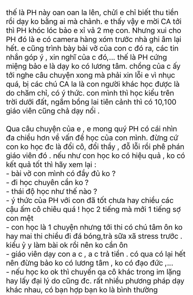 Giáo viên đăng bài tố phụ huynh bênh con mù quáng, nhiều người đọc xong cảm thán: Cô đang để &quot;cái tôi&quot; cao quá - Ảnh 2.