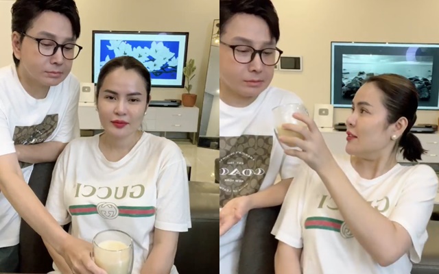 NSƯT Vũ Luân tự tay pha sữa, chăm sóc chu đáo cho Phương Lê trên livestream - Ảnh 2.