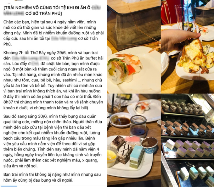 Nhà hàng buffet hải sản nổi tiếng tại Hà Nội: Vừa bị tố nhân viên đuổi khách, lại tiếp tục bị phản ánh khách ăn xong đi cấp cứu, nằm viện đến 4 ngày - Ảnh 1.