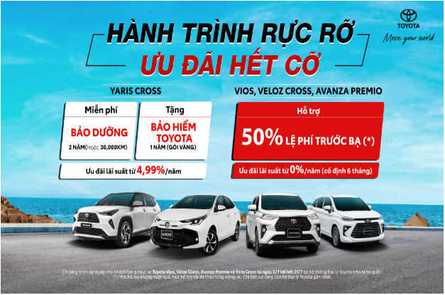 Ngập tràn ưu đãi khi mua Vios, Veloz Cross, Avanza Premio và Yaris Cross trong tháng 7 - Ảnh 1.