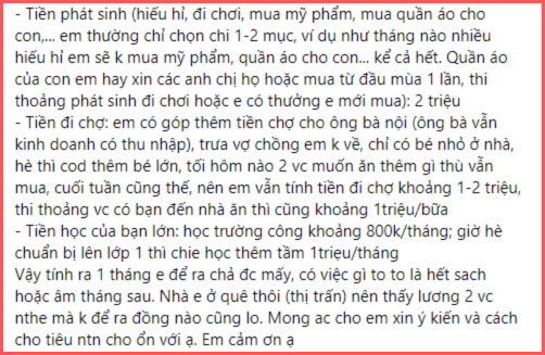 Vợ chồng ở quê thu nhập 24 triệu nhưng tháng nào cũng hết nhẵn: Sống ở quê cũng chẳng tiết kiệm hơn là mấy? - Ảnh 2.