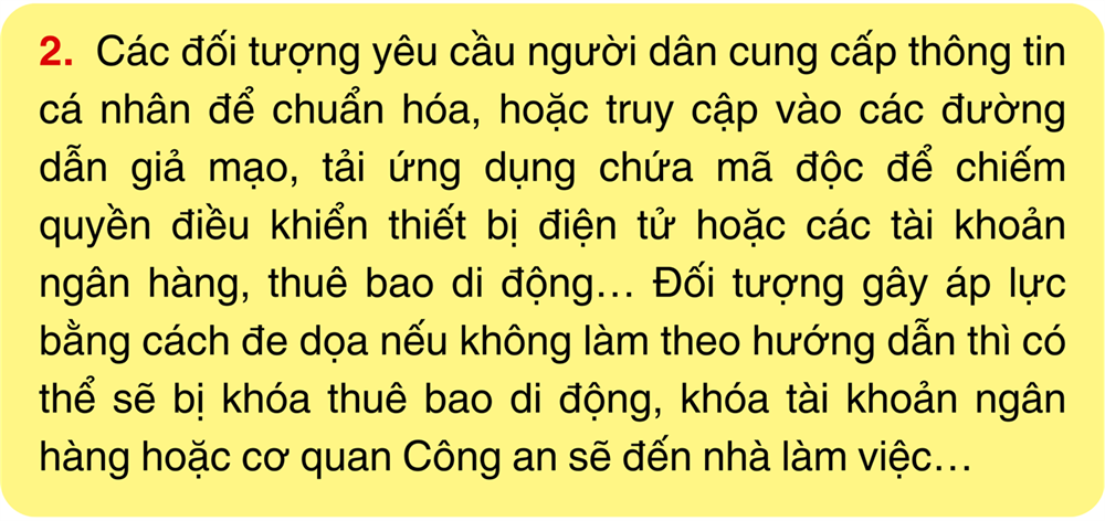 Nhận biết và phòng tránh lừa đảo chuẩn hóa thông tin cá nhân - Ảnh 2.