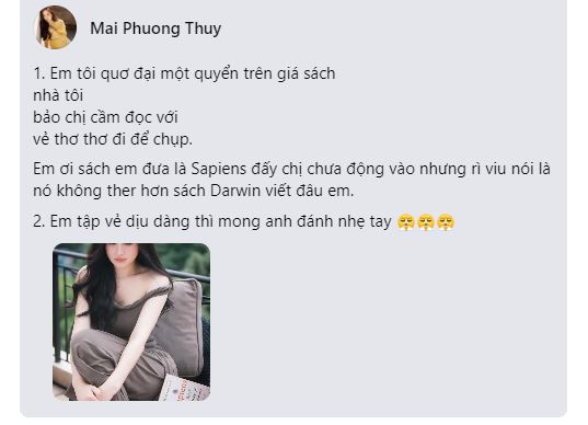 Phản ứng của Mai Phương Thuý sau tin đồn kết hôn với doanh nhân: &quot;Em tập vẻ dịu dàng thì mong anh đánh nhẹ tay&quot;- Ảnh 1.