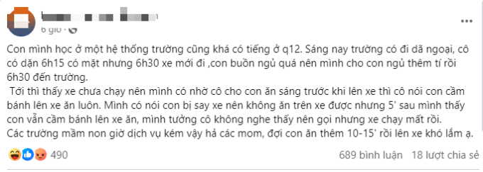 Bà mẹ ở TP.HCM nhận gần 700 bình luận &quot;ném đá&quot; vì kể chuyện con đi dã ngoại: Đúng là trên đời, kiểu phụ huynh nào cũng có - Ảnh 1.