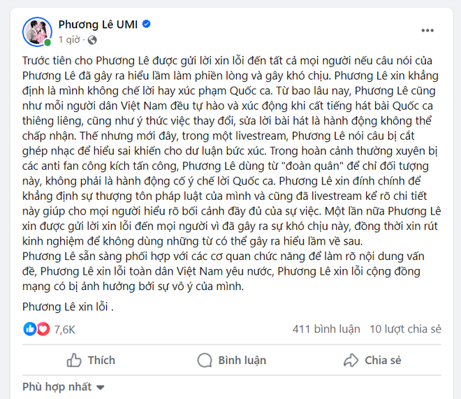 Dân mạng nổi giận vì vụ &quot;chế lời Quốc ca&quot;, hoa hậu Phương Lê phải vội lên tiếng, Sở TT&TT nói gì? - Ảnh 3.