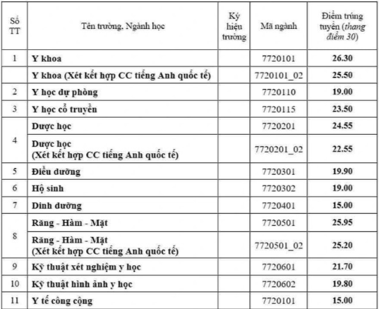 Toàn cảnh điểm chuẩn các trường Y dược: Ngành Tâm lý điểm cao đầu bảng - Ảnh 9.