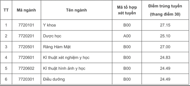 Toàn cảnh điểm chuẩn các trường Y dược: Ngành Tâm lý điểm cao đầu bảng - Ảnh 2.