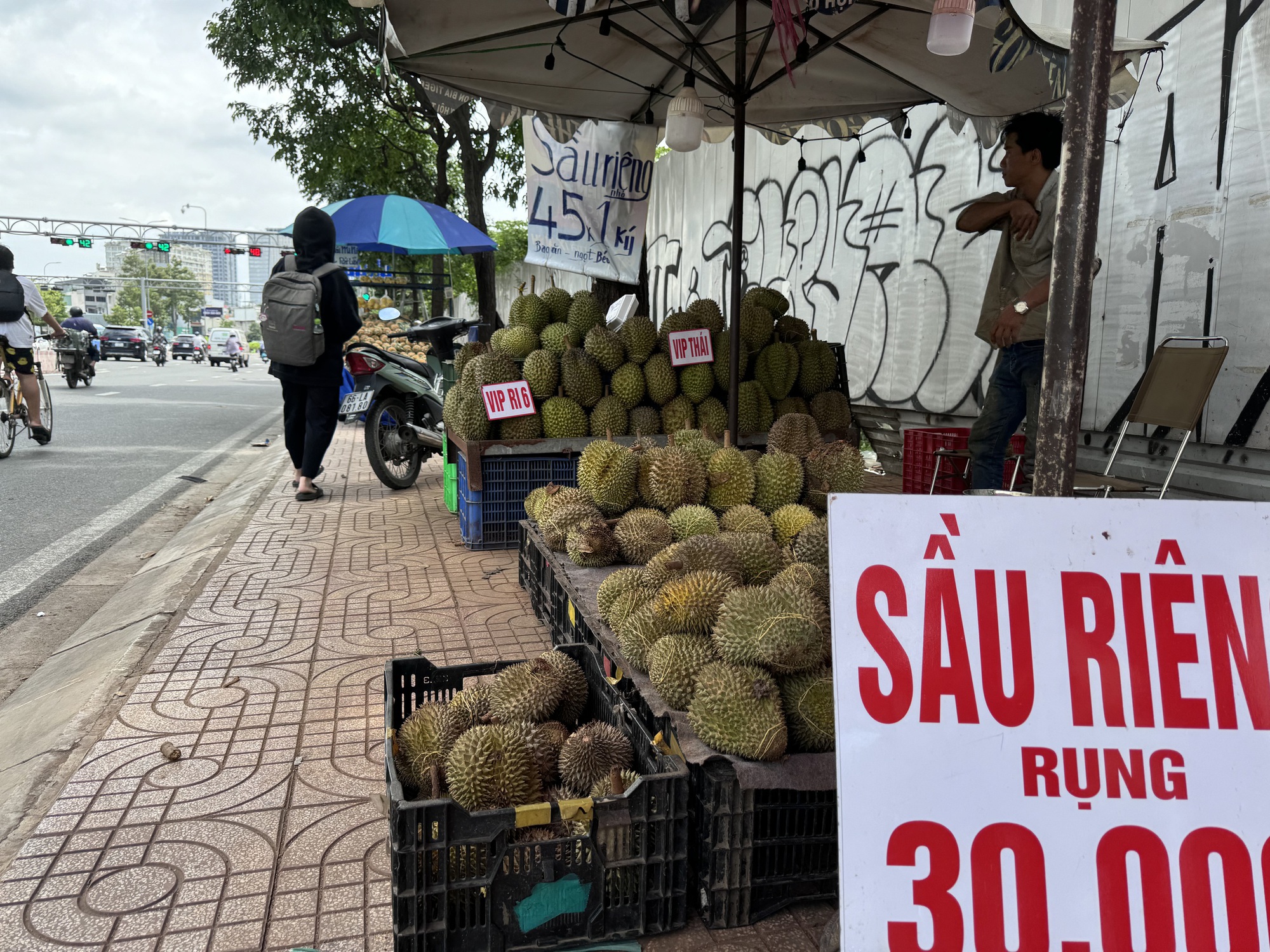 Sầu riêng 30.000 đồng/trái bán đầy vỉa hè TP HCM- Ảnh 2.