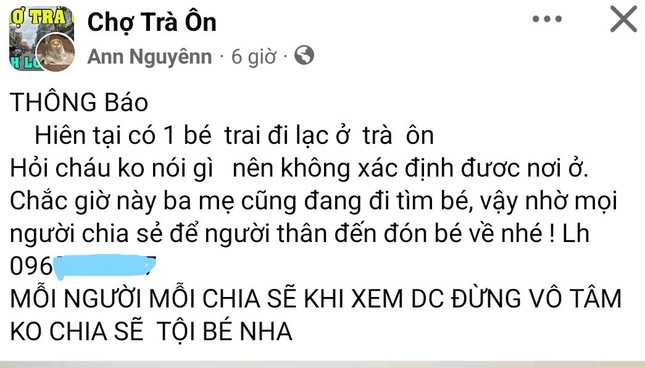 Cảnh báo thông tin giả mạo tìm trẻ lạc - Ảnh 1.