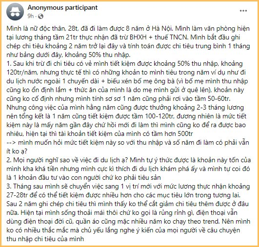 Sau 8 năm đi làm, tôi tiết kiệm được 500 triệu: Cả tháng chỉ chi 500k cho quần áo mỹ phẩm, mỗi năm đi du lịch nước ngoài 1 lần - Ảnh 2.