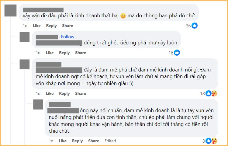 Mê kinh doanh nhưng thiếu nhiệt huyết, thất bại liên tục để vợ phải gồng gánh một mình: Làm chồng như vậy có đáng để phụ nữ tiếp tục đóng vai &quot;hậu phương&quot;?- Ảnh 2.