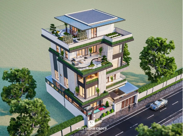 5 mẫu biệt thự hiện đại có thiết kế sáng tạo đi đầu xu hướng không gian xanh - Ảnh 4. 5 mẫu biệt thự hiện đại có thiết kế sáng tạo đi đầu xu hướng không gian xanh - Ảnh 4.