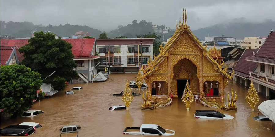 Đông Bắc Thái Lan ngập lụt nặng do mưa lớn và nước sông Mekong dâng cao - Ảnh 1.