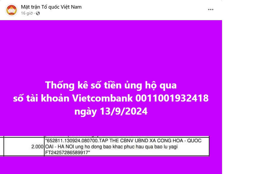 “Tập thể CBNV UBND” ủng hộ chỉ 2.000 đồng, cán bộ xã lên tiếng- Ảnh 1.