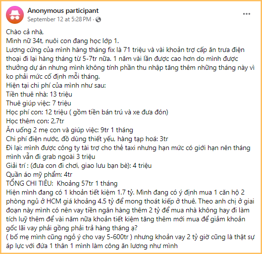 Có sổ tiết kiệm 1,7 tỷ đồng, lương tháng gần trăm triệu nhưng vẫn không dám sống thoải mái- Ảnh 1.