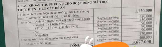 Bà mẹ ở TP.HCM thắc mắc 1 khoản thu &quot;lạ&quot; tới 400.000 đồng/tháng, nhiều cư dân mạng tinh ý, lập tức vào lý giải - Ảnh 1.