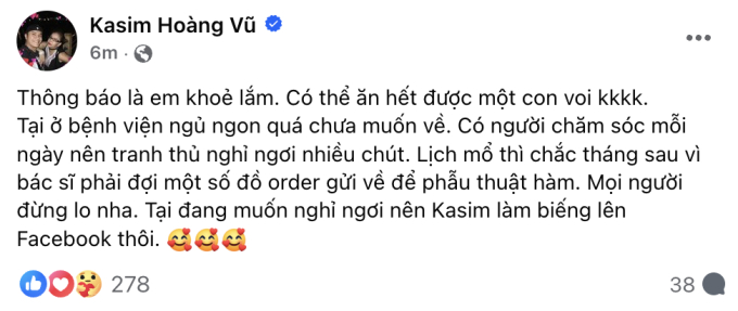 Sự thật thông tin Kasim Hoàng Vũ qua đời - Ảnh 1.