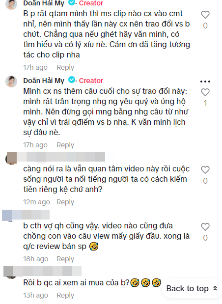 Doãn Hải My tranh luận qua lại với anti-fan khi bị bắt bẻ: &quot;Đem con câu view vài giây đầu rồi quảng cáo kiếm tiền&quot; - Ảnh 3.