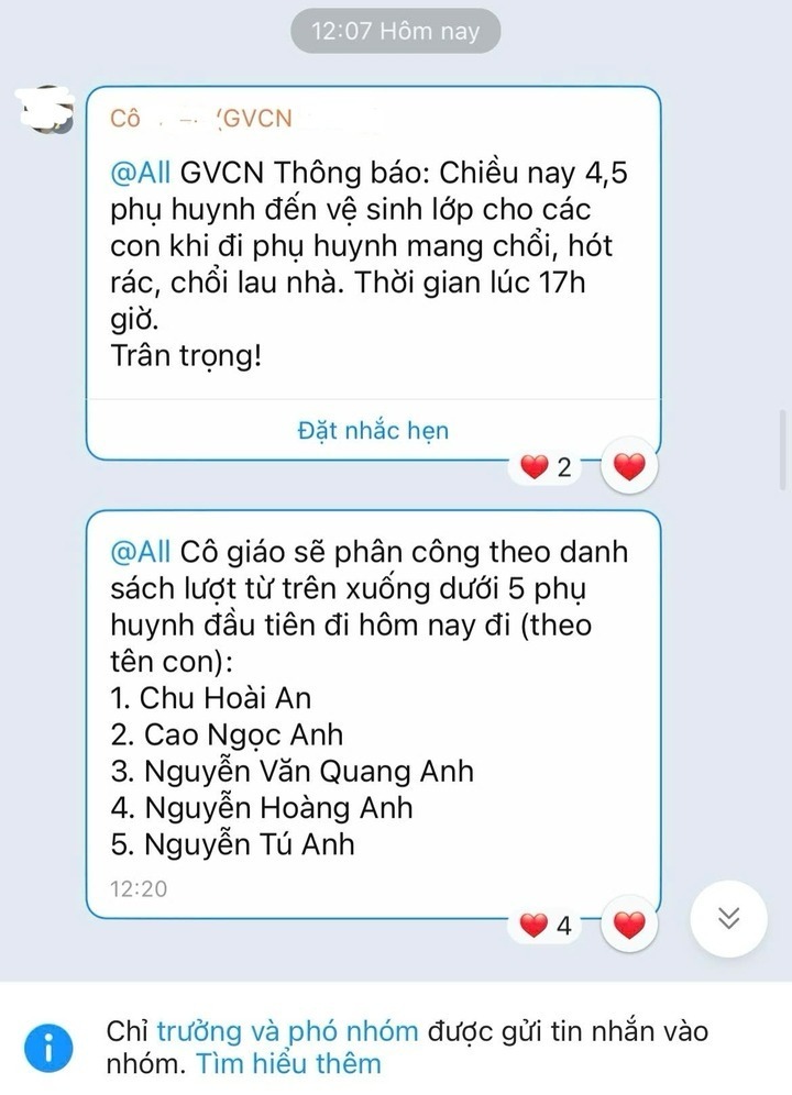 Vụ giáo viên phân công phụ huynh trực nhật: Trưởng phòng GD&ĐT lên tiếng - Ảnh 2.