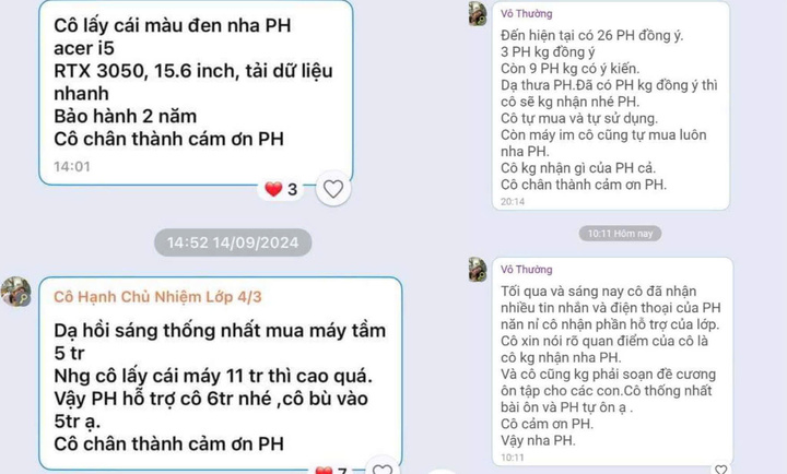 TP.HCM: Tạm ngưng phân lớp cô giáo vận động phụ huynh mua laptop cá nhân - Ảnh 3.