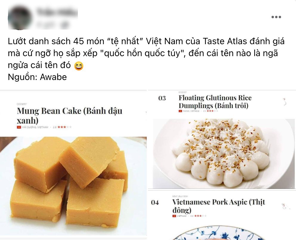 Nhìn 45 món &quot;tệ nhất&quot; Việt Nam trên TasteAtlas, nhiều người cảm thấy bất bình- Ảnh 1.