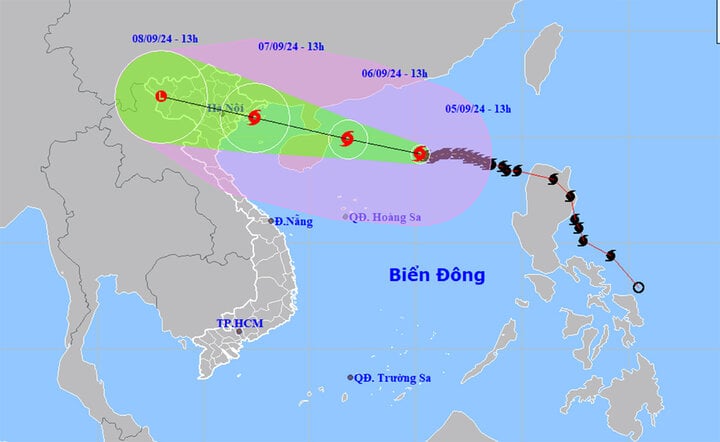 Khi nào siêu bão Yagi đổ bộ đất liền? - Ảnh 1.