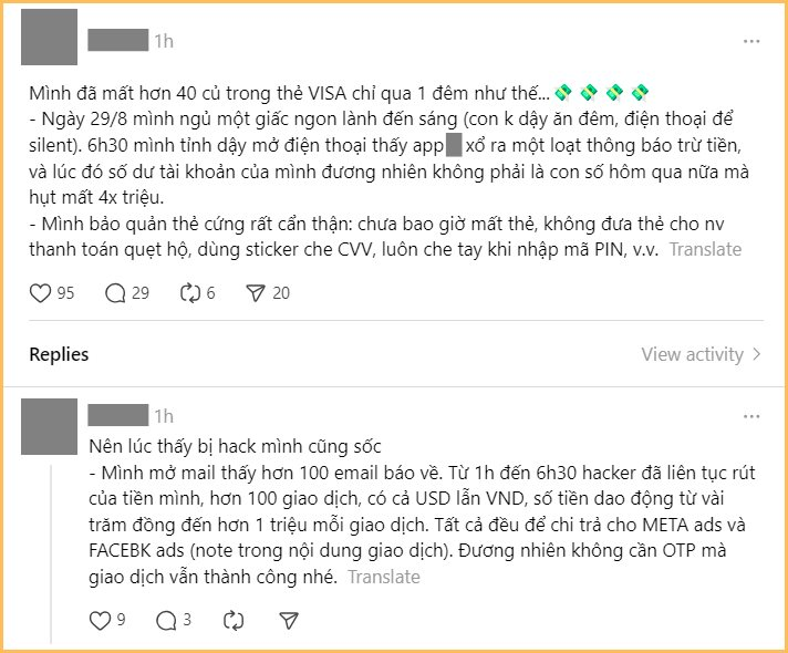 Hoang mang: Thẻ Visa Debit tự động phát sinh nhiều giao dịch giữa đêm, tổng số tiền bị trừ lên tới hơn 40 triệu! - Ảnh 3.