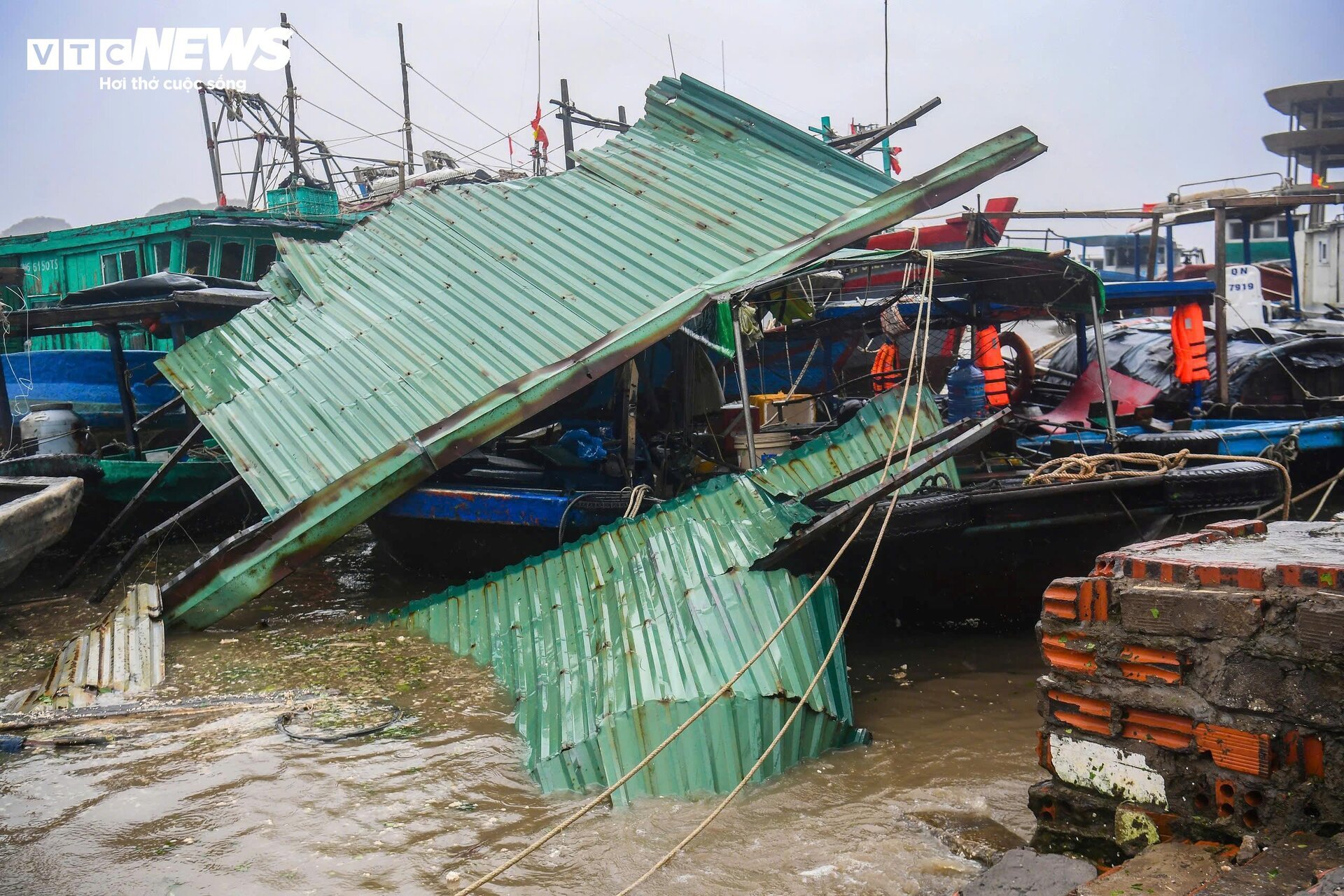 Dân Quảng Ninh kể lại phút kinh hoàng bão Yagi quét qua 'mái tôn ầm ập bay như diều' - Ảnh 9.