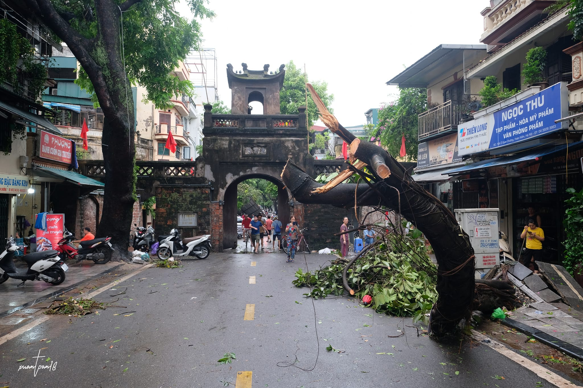 Con đường của những "nàng thơ" ở Hà Nội tan hoang sau bão Yagi- Ảnh 21.