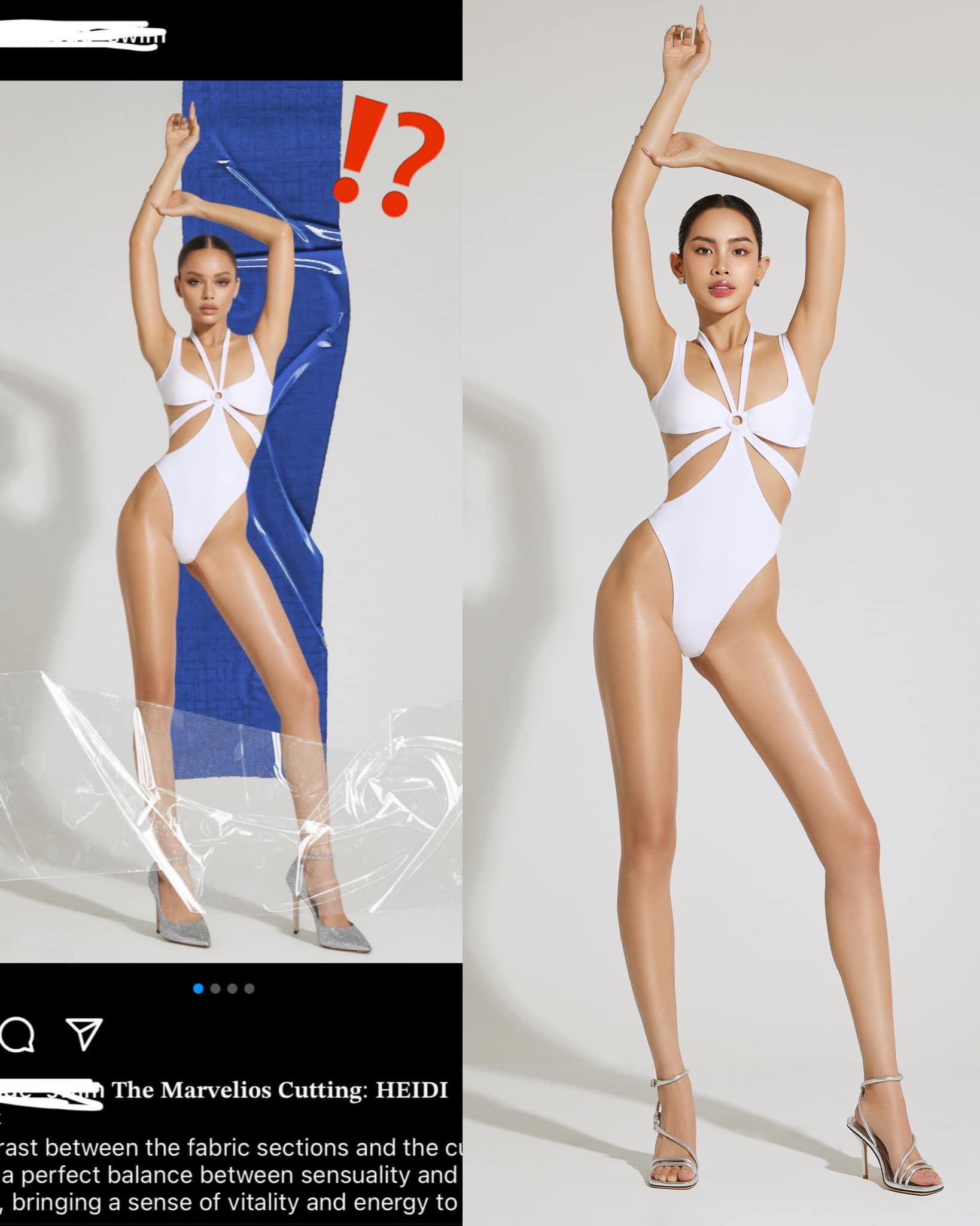 Học trò Hương Giang tố bị brand đồ bơi "thay đầu" ảnh mình bằng mẫu Tây, thương hiệu mang công nghệ AI ra lập luận- Ảnh 2. Học trò Hương Giang tố bị brand đồ bơi "thay đầu" ảnh mình bằng mẫu Tây, thương hiệu mang công nghệ AI ra lập luận- Ảnh 2.