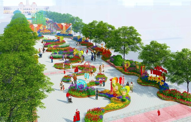 Ngắm linh vật rắn khổng lồ tại đường hoa Nguyễn Huệ Tết 2025 - Ảnh 1.