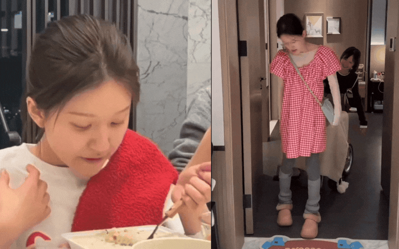 Clip phục hồi chức năng của Triệu Lộ Tư sau đột quỵ: Bắt đầu tập đi, tự cầm đồ ăn