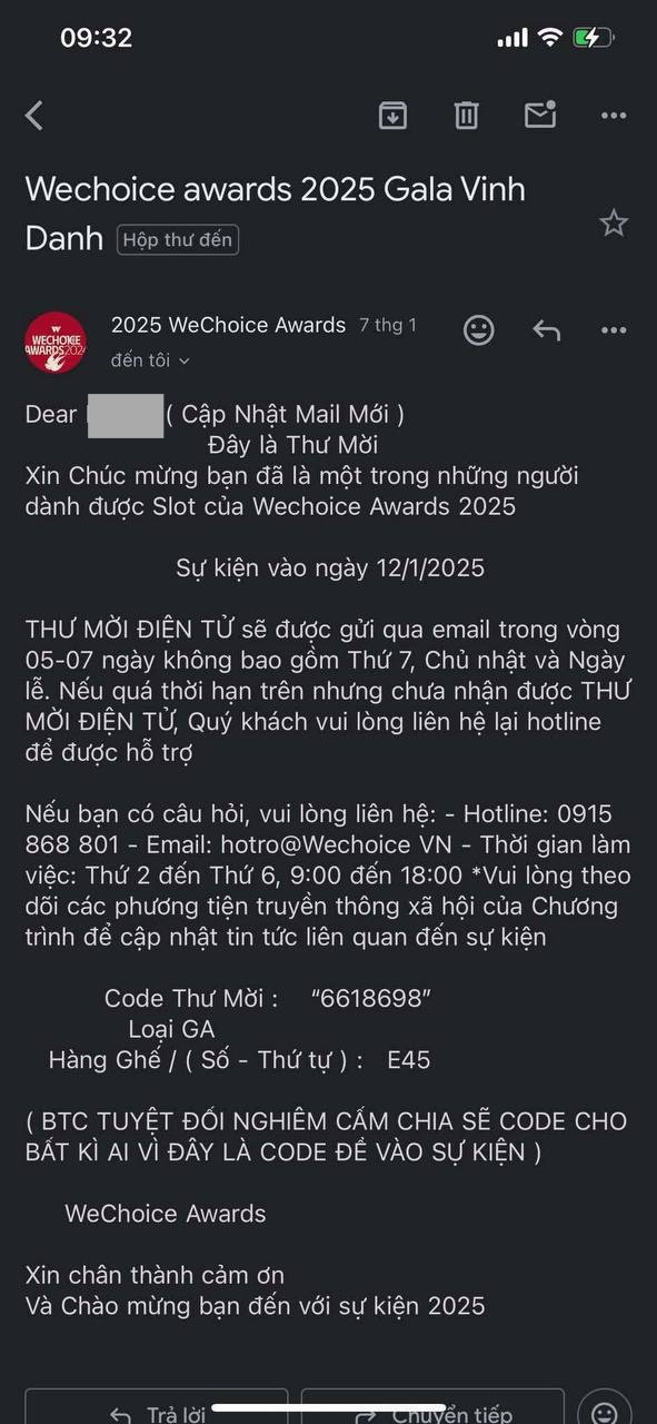 Cảnh báo tình trạng phe vé, vé chợ đen trước thềm Gala WeChoice Awards 2024 - Ảnh 4.