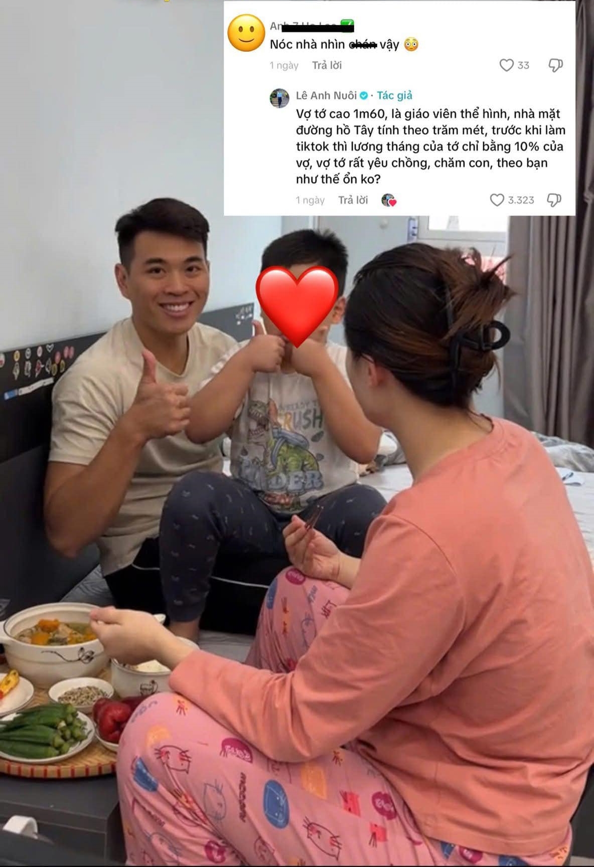 Vợ mới sinh bị ch&ecirc; bai "n&oacute;c nh&agrave; nh&igrave;n ch&aacute;n vậy", đ&acirc;y l&agrave; c&aacute;ch L&ecirc; Anh Nu&ocirc;i đ&aacute;p trả b&igrave;nh luận khiếm nh&atilde; - Ảnh 1.