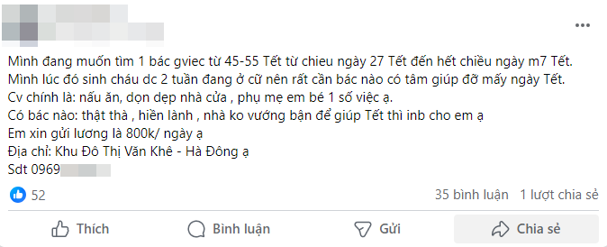 Giúp việc về quê full Tết, hội mẹ bỉm nháo nhào tìm người thay thế, chi gần 10 triệu mà vẫn lo - Ảnh 8.