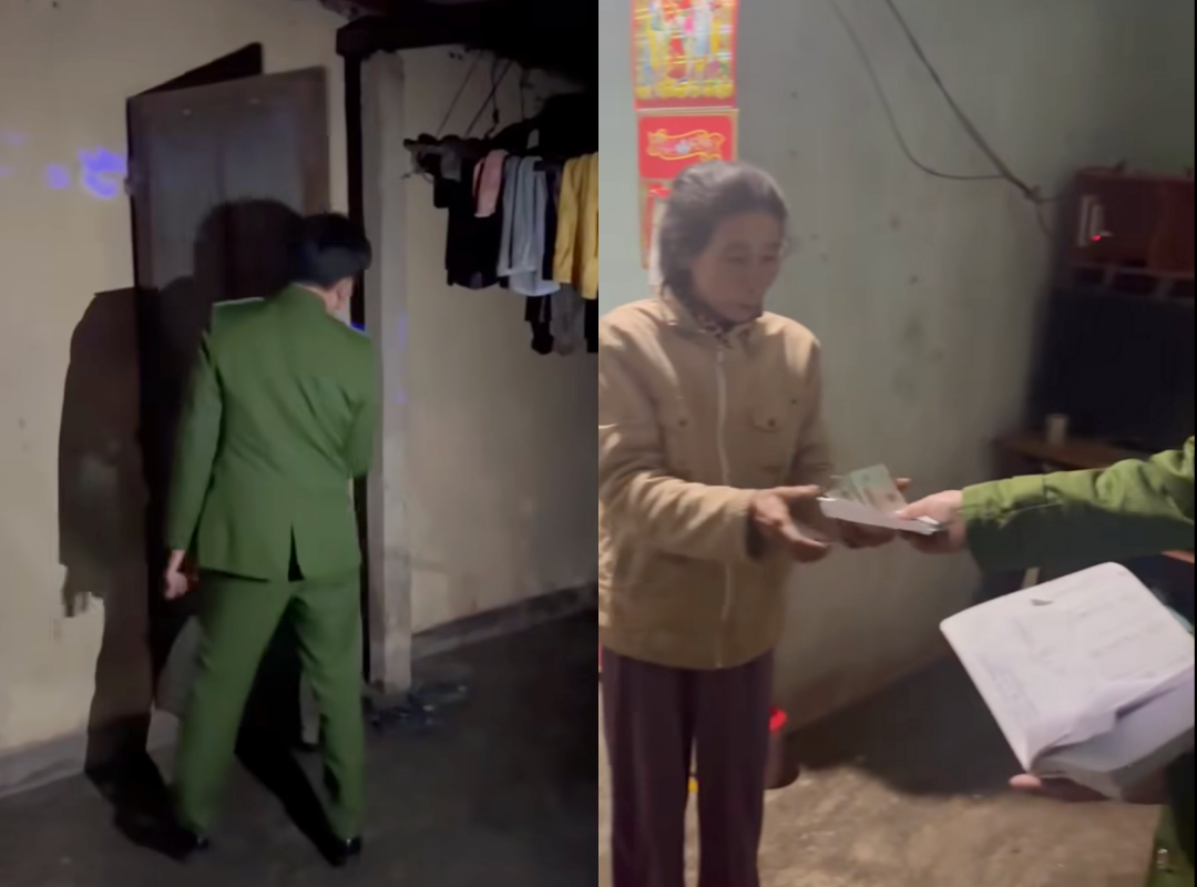 Câu chuyện ấm lòng đêm 28 Tết: Công an gõ cửa nhà dân trong đêm và lý do sau đó khiến người phụ nữ nghèo vỡ oà hạnh phúc - Ảnh 1. Câu chuyện ấm lòng đêm 28 Tết: Công an gõ cửa nhà dân trong đêm và lý do sau đó khiến người phụ nữ nghèo vỡ oà hạnh phúc - Ảnh 1.