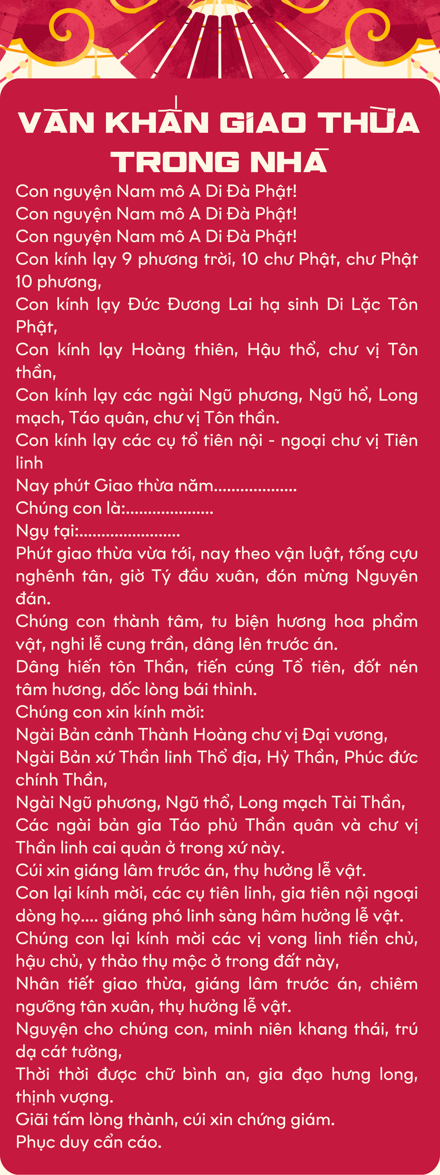 Bài Cúng Giao Thừa Trong Nhà 2025: Lễ Nghiêm Túc và Ý Nghĩa Tâm Linh