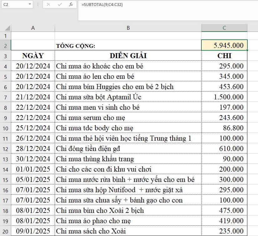 Mẹ bỉm 2k hỏi cách vén khéo nhưng nhìn bảng chi cho con ai cũng sốc, lương 7 triệu mà tiêu gì thế này? - Ảnh 1.