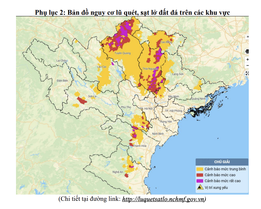 Thông báo khẩn tới 10 tỉnh thành có nguy cơ xảy ra lũ quét, sạt lở đất đá - Ảnh 3.