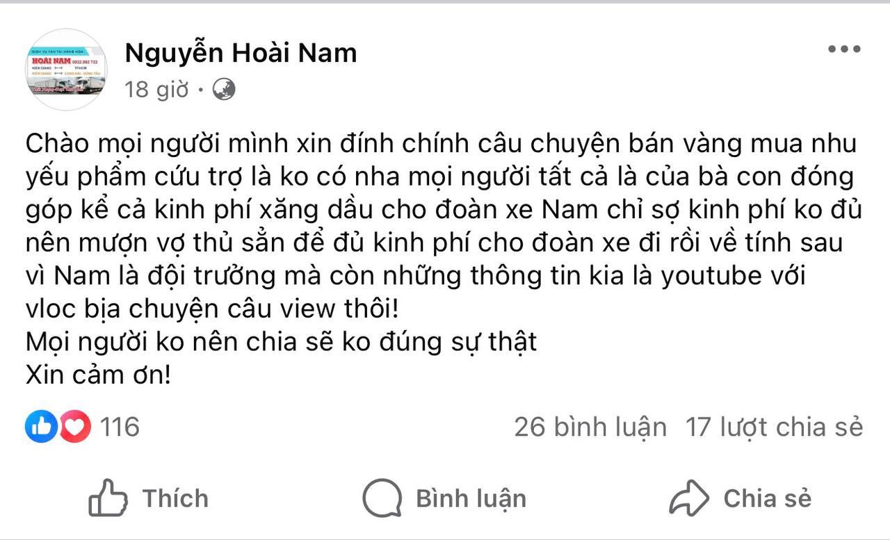 Đội trưởng xe 68 lên tiếng về thông tin Đội trưởng xe 68 lên tiếng về thông tin