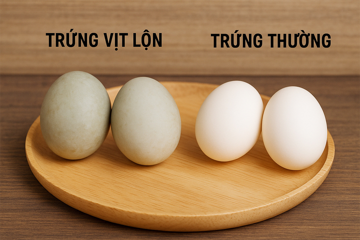 Cách phân biệt trứng vịt lộn và trứng thường - Ảnh 2. Cách phân biệt trứng vịt lộn và trứng thường - Ảnh 2.